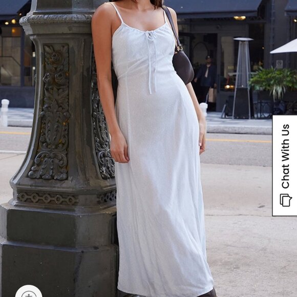 Brandy Melville Dresses & Skirts - John Galt Blue Floral Tie Front Slip Dress